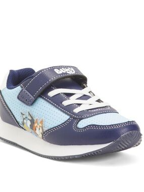 Bluey Kids Light Blue & Navy Velcro Sneakers